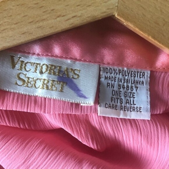 Victoria's Secret Vintage Gold Label Pink Short Robe OS - Picture 7 of 14